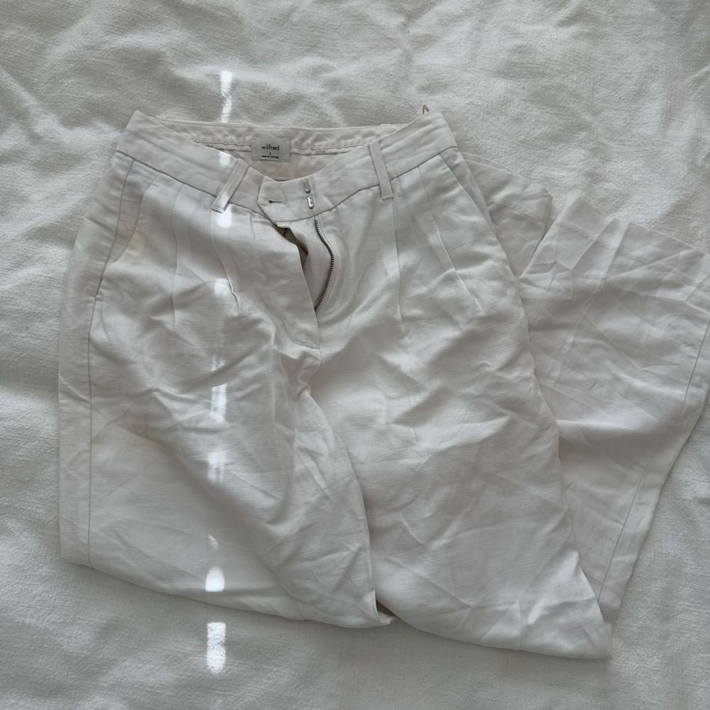 Aritzia wilfred linen trouser pants